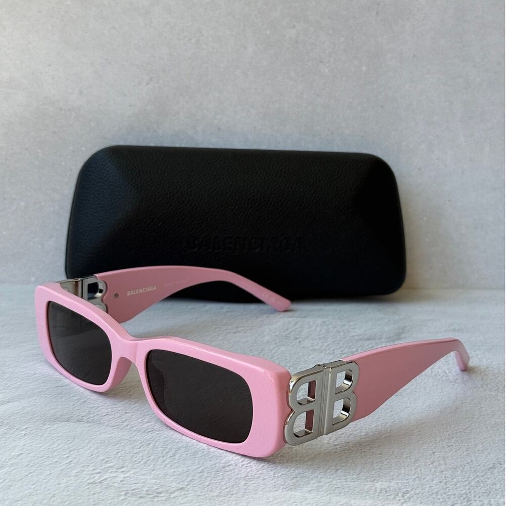 NEW Balenciaga BB0096S Dynasty Sunglasses in Baby Pink